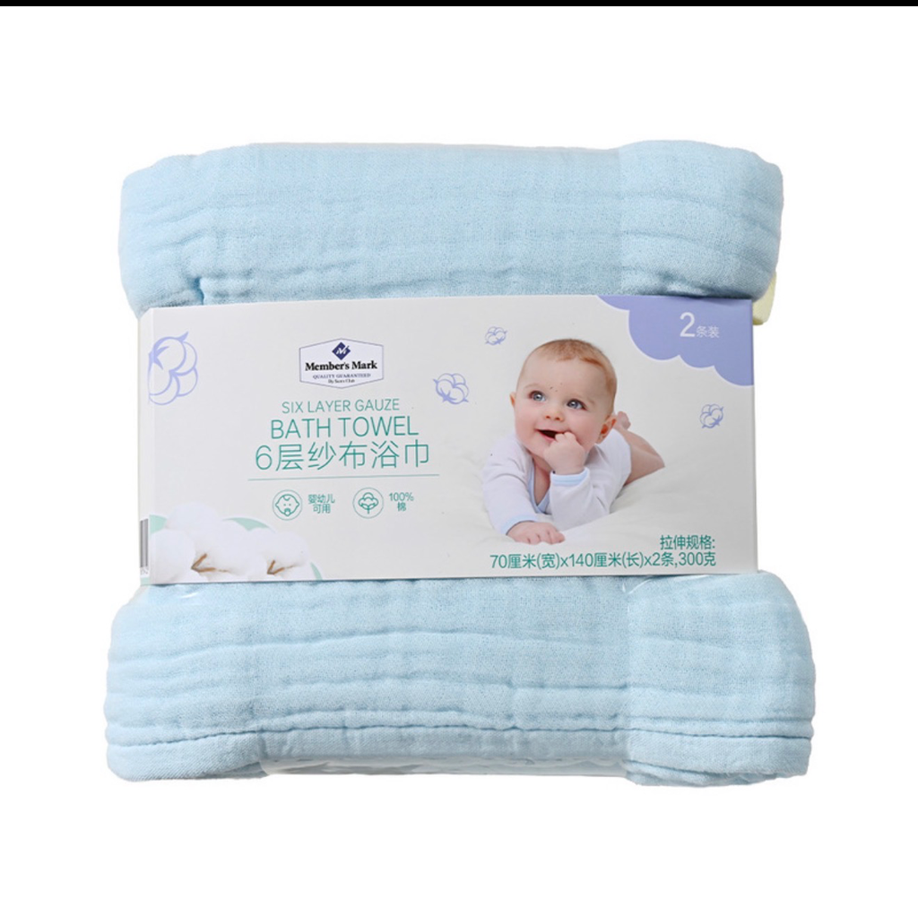 Members mark 70*140см 1ш алчуур муслин цэнхэр