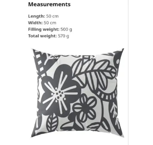 [905.608.55] Bruksvara 50*50 хар алаг дэр